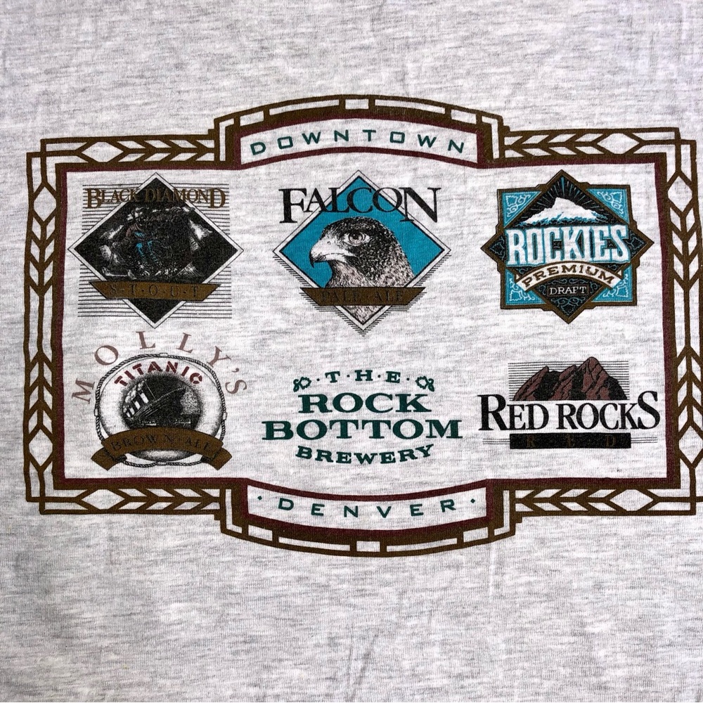 True Vintage 1990s Rock Bottom Brewery Retro Denver T-Shirt, Size XL